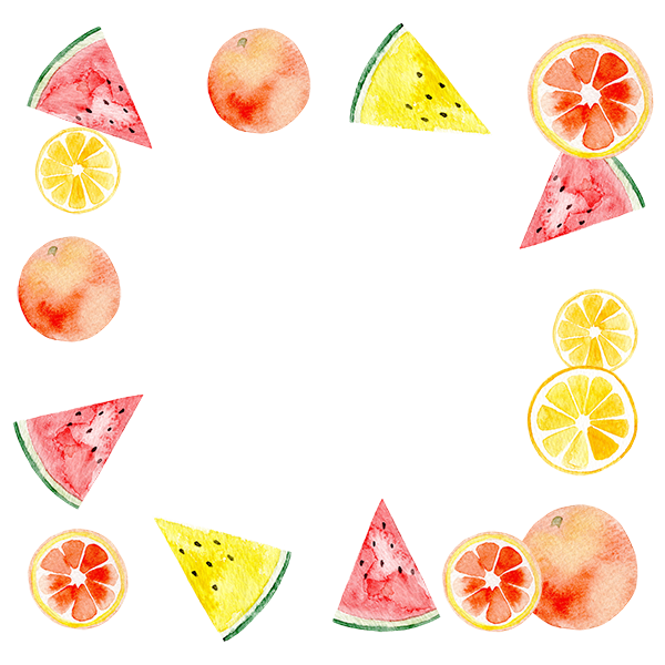 フルーツの枠のイラスト