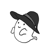 帽子を被ったおばけ