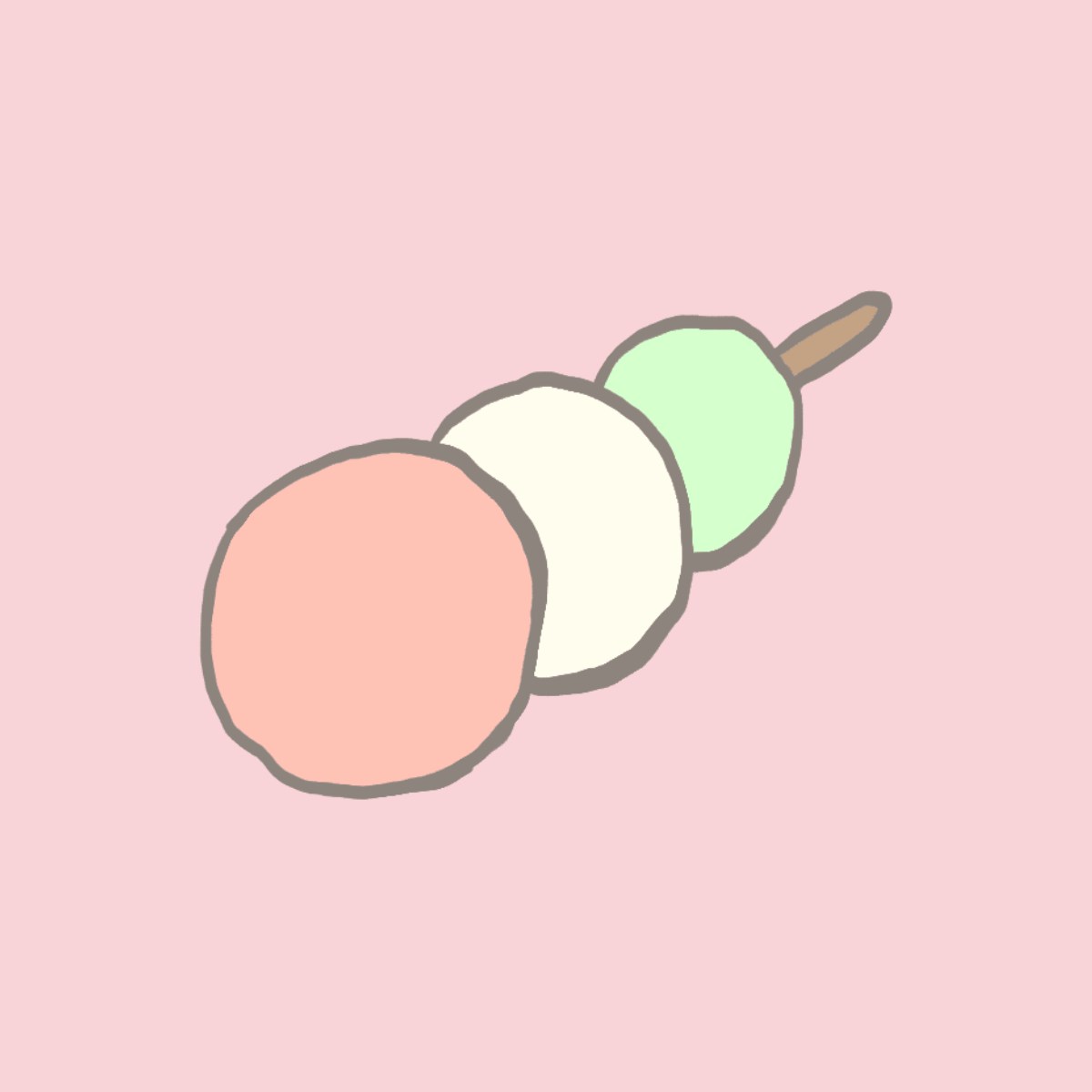 お花見団子のイラスト