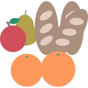 フランスパンとフルーツ