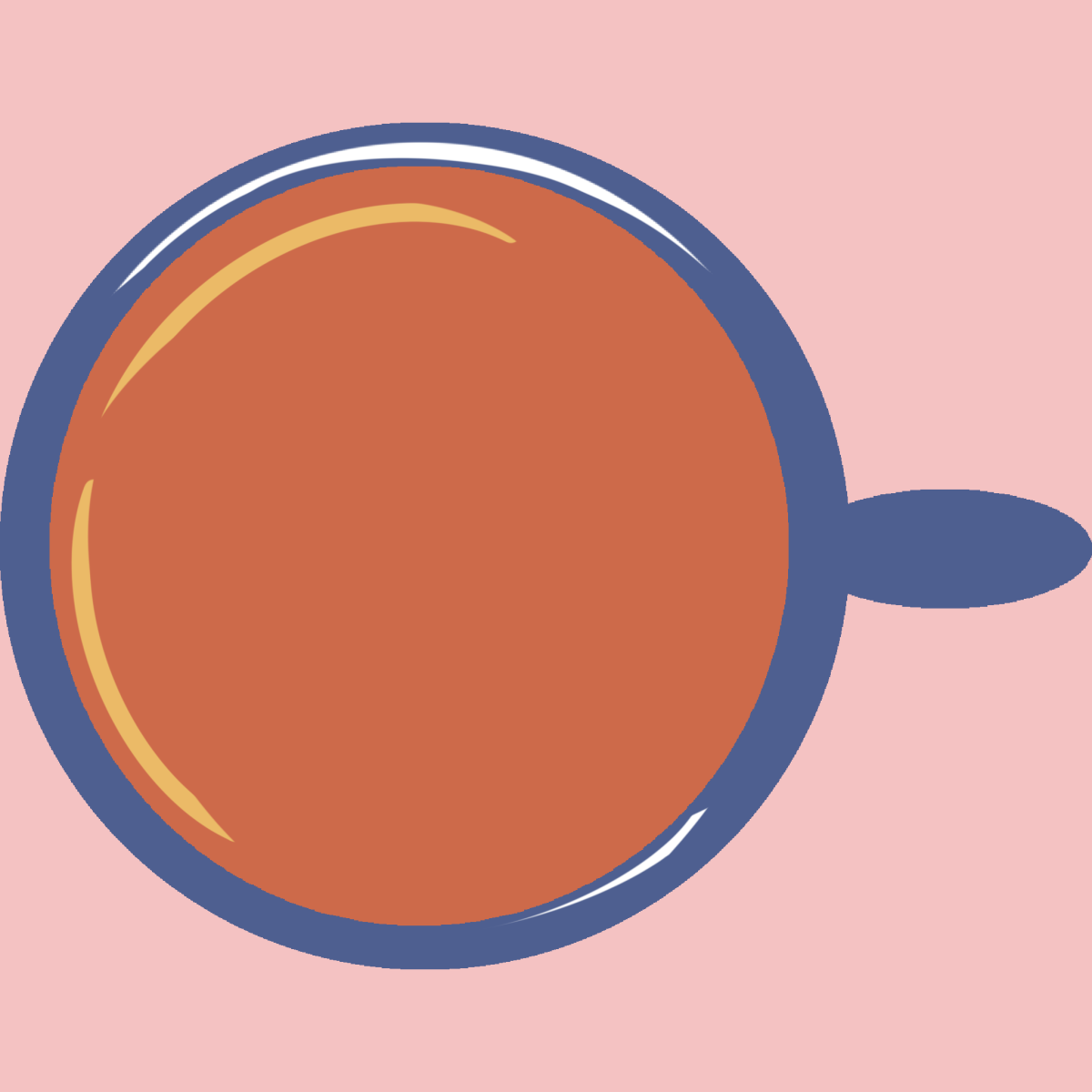 Té en una taza azul
