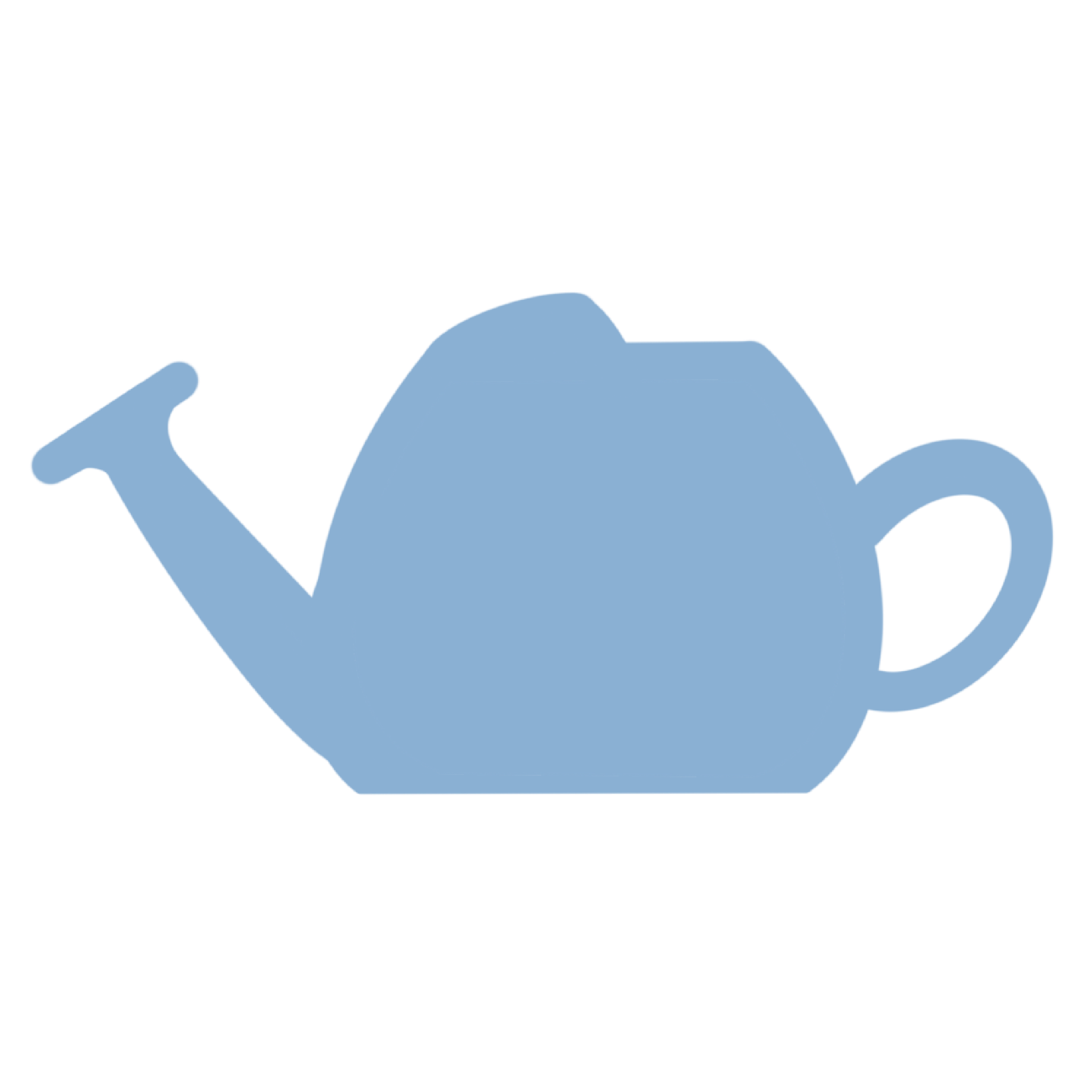 青色のじょうろのイラスト