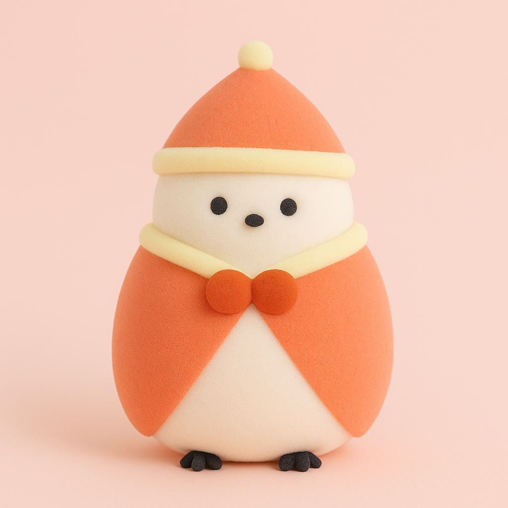 クリスマスウェアのシマエナガを使用したAI生成製品