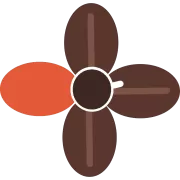 コーヒー豆とコーヒーの四葉のクローバー