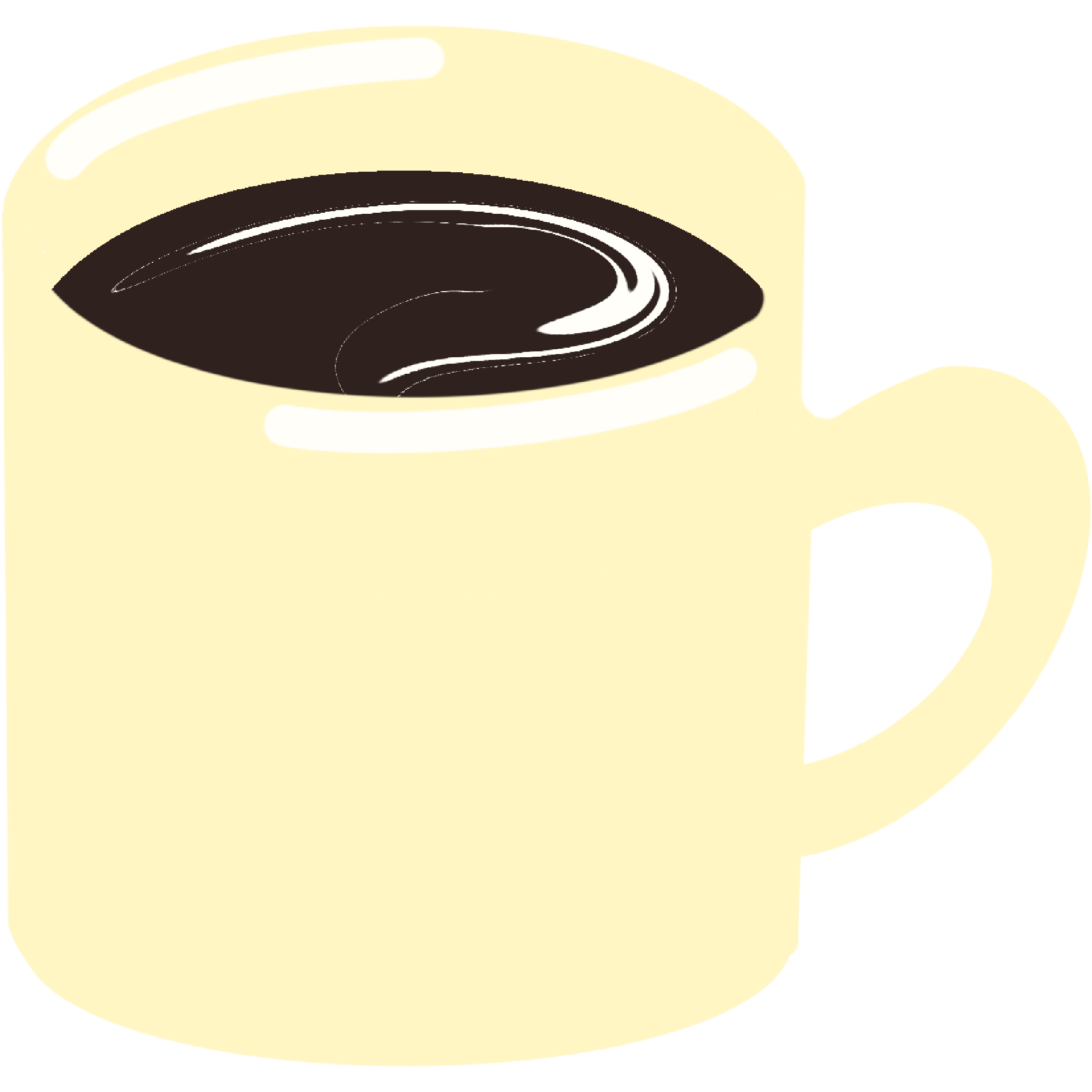 ミルクを入れたコーヒーのイラスト