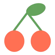 繋がっている二つのさくらんぼ