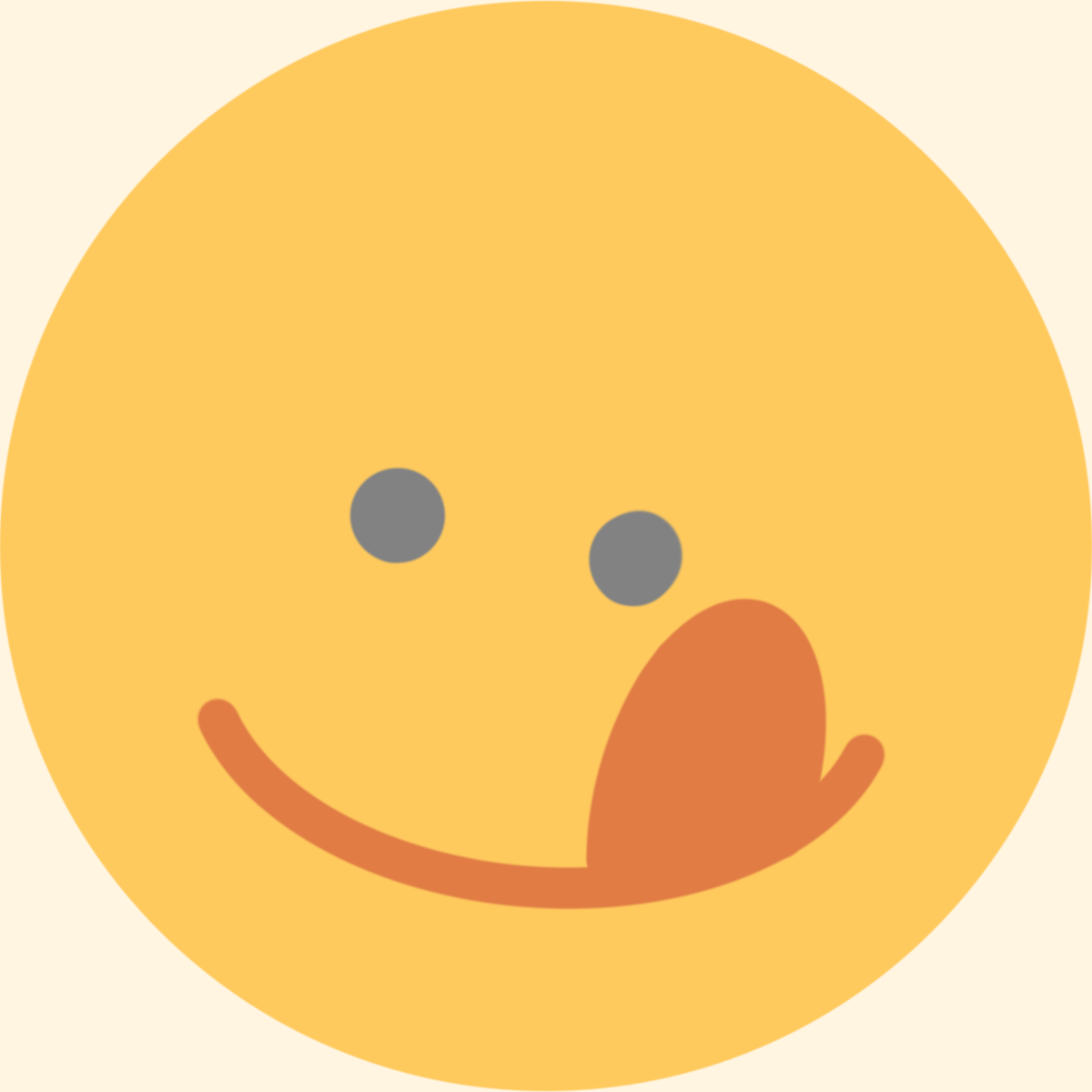 美味しそうに舌を出している月のイラスト