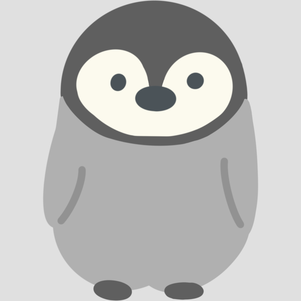 皇帝ペンギンの赤ちゃんのイラスト