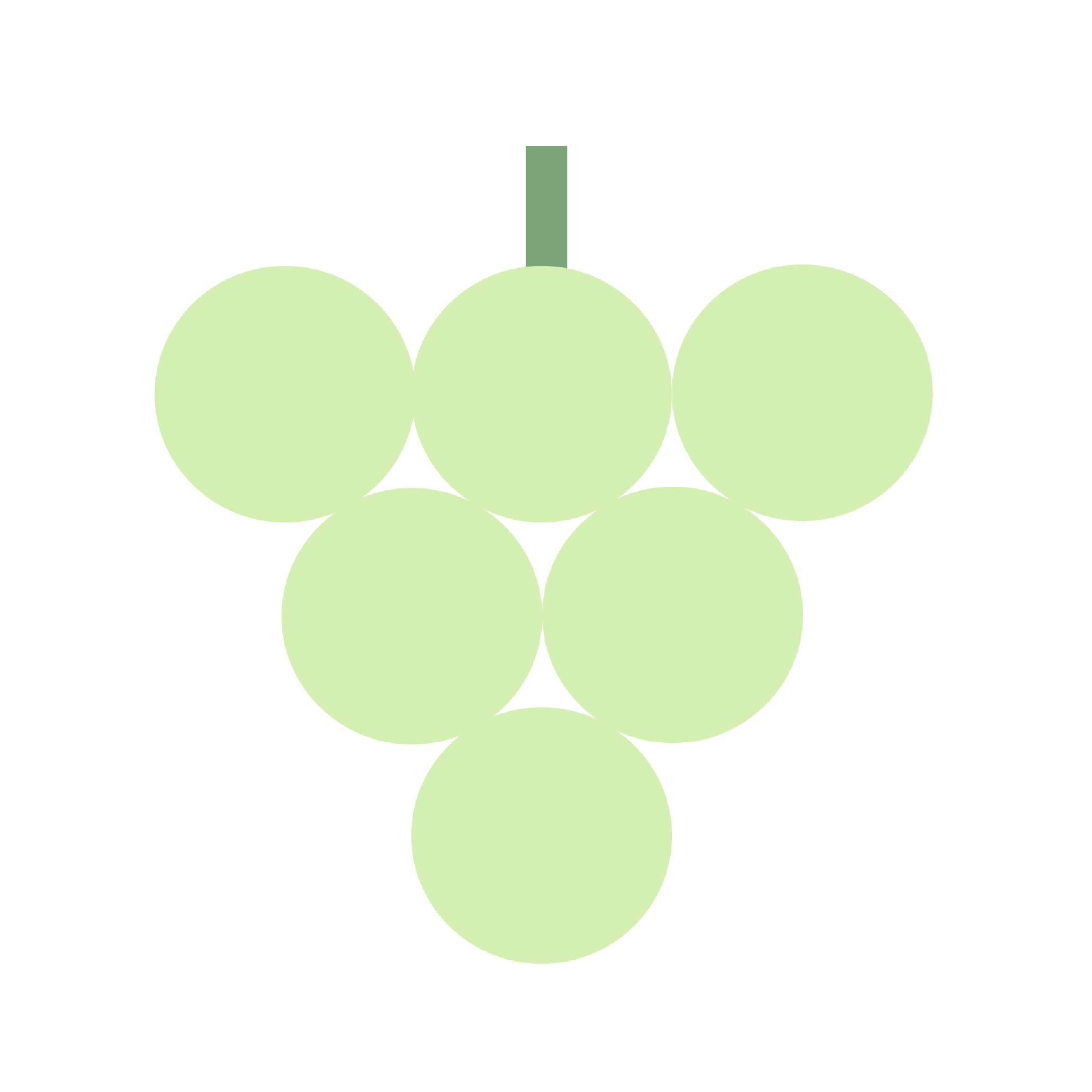 緑色のぶどうのイラスト