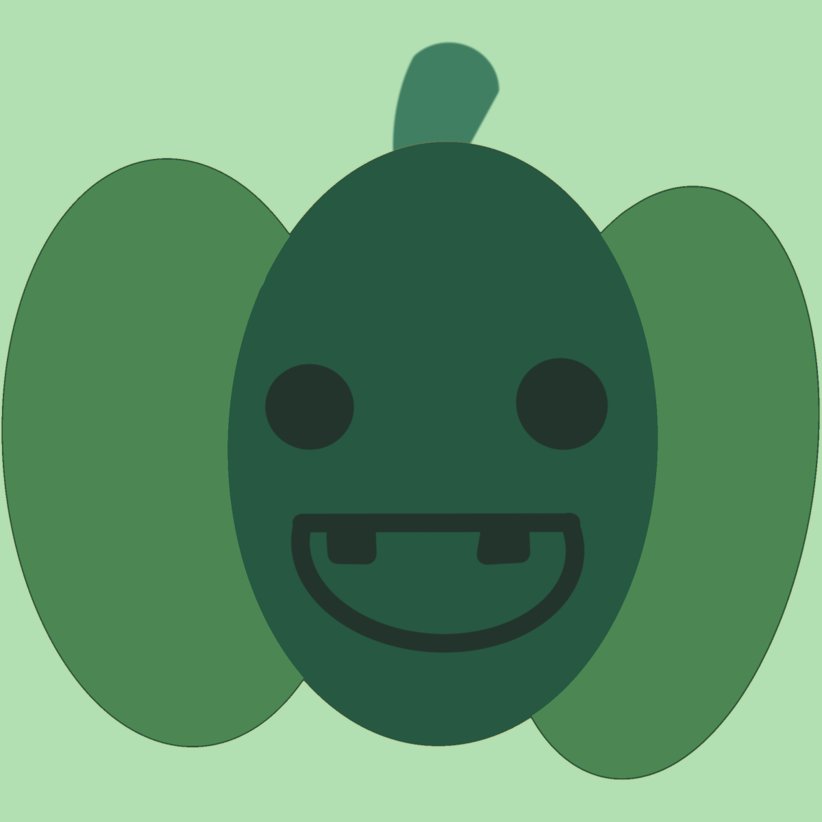 緑のハロウィーンのカボチャ