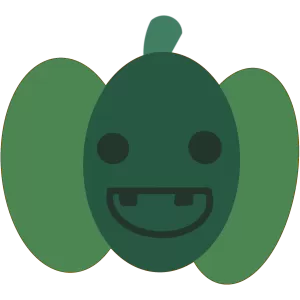 緑のハロウィーンのカボチャ