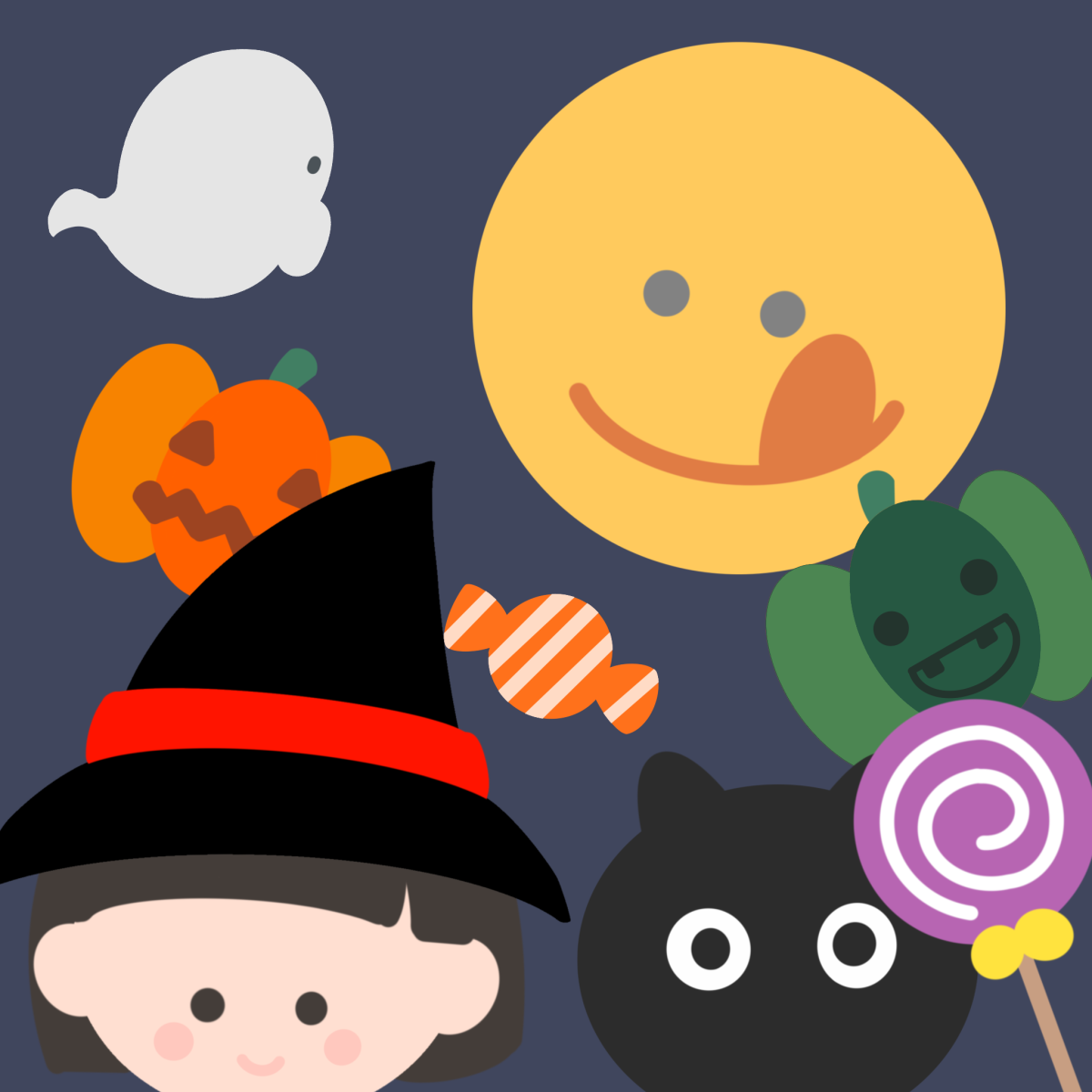 ハロウィーンのシーン