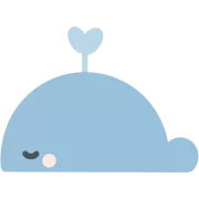 ハート型の潮を吹いているクジラ