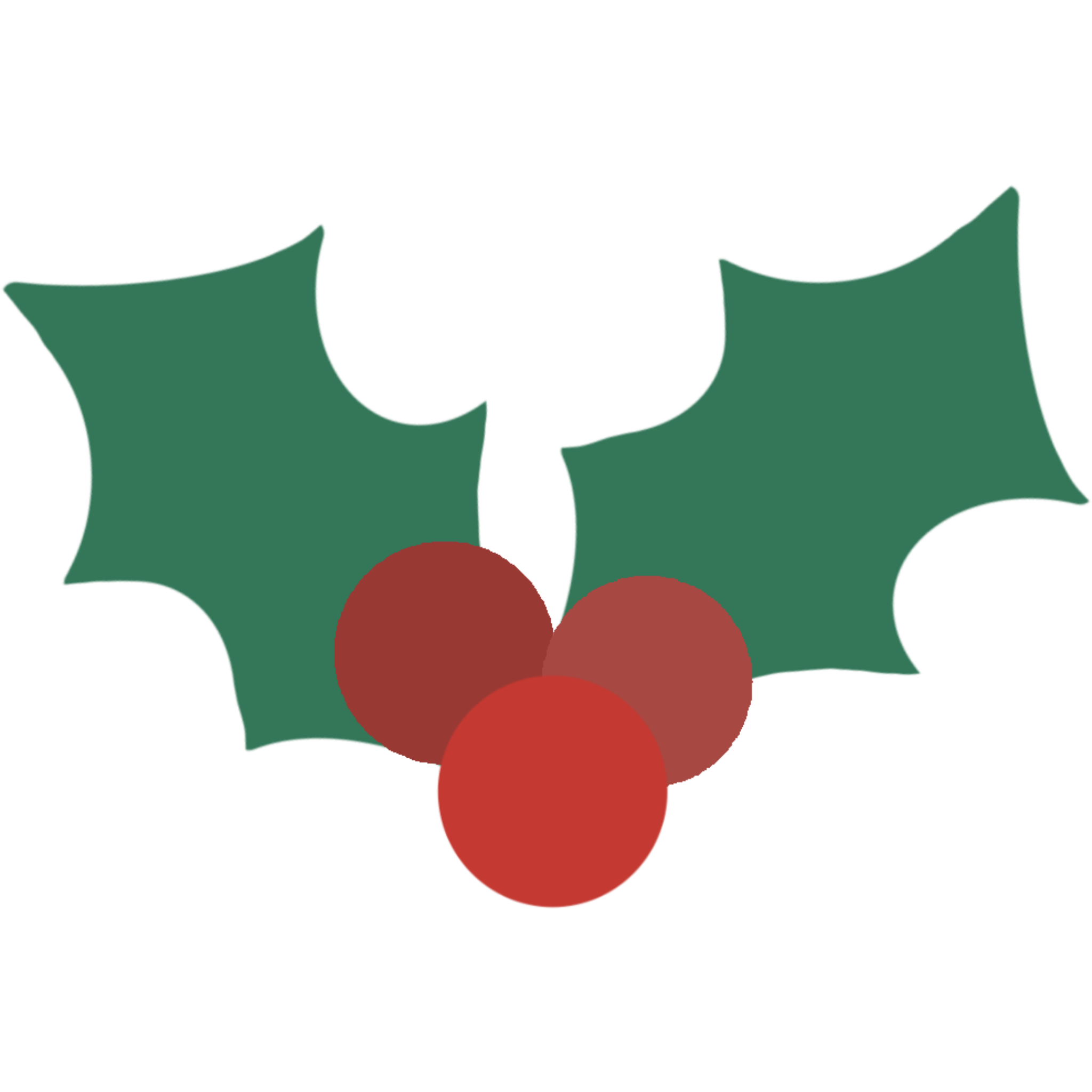 葉が二つの柊のイラスト