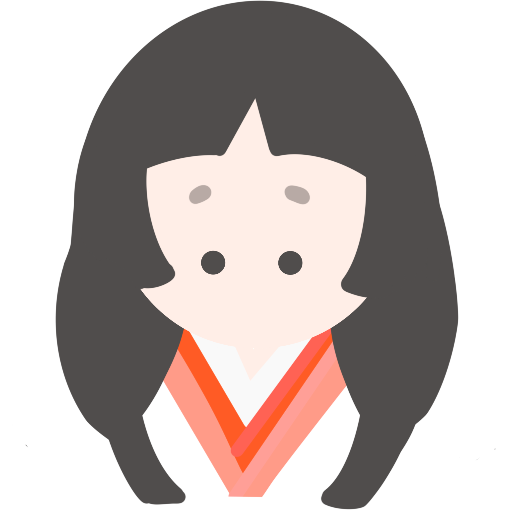 かぐや姫の顔のイラスト