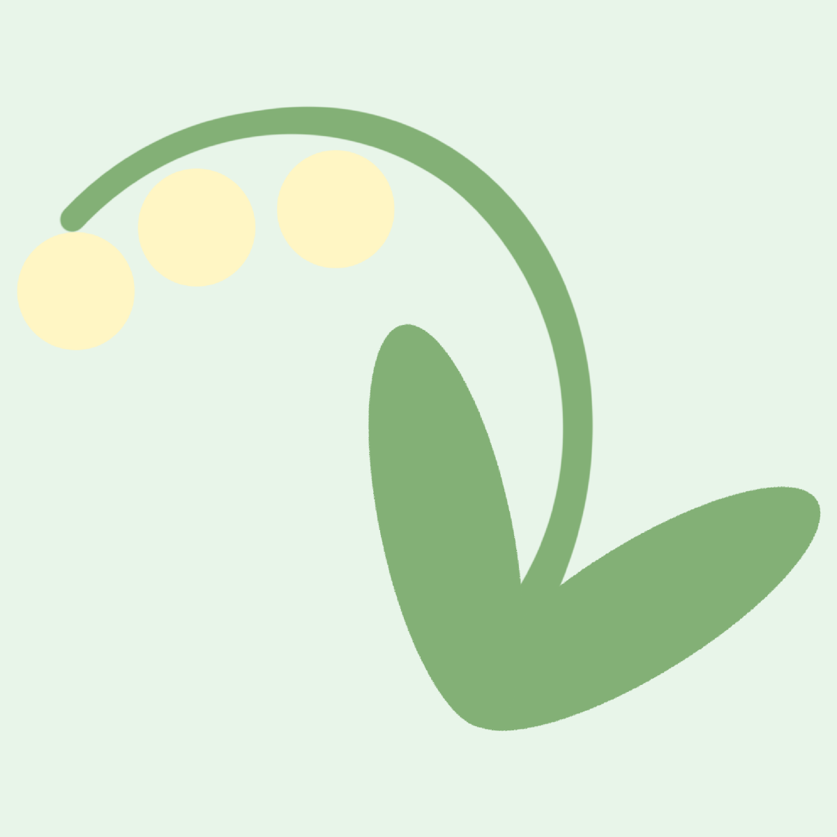 シンプルなすずらんのイラスト