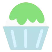 シンプルなメロン味のかき氷