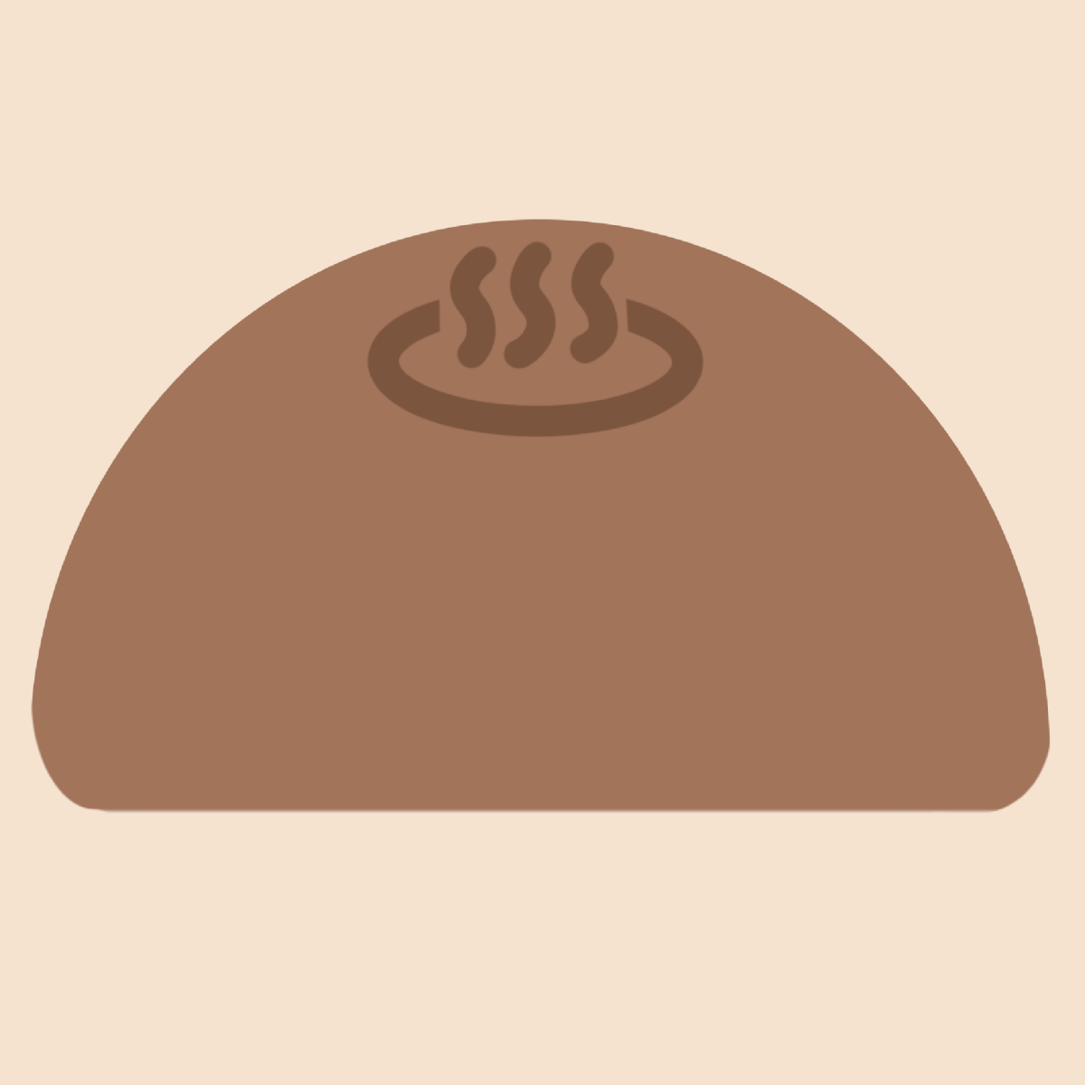 横から見た温泉まんじゅう