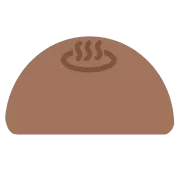 横から見た温泉まんじゅう