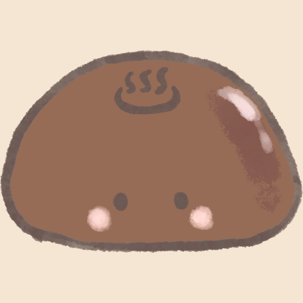 温泉まんじゅうのイラスト