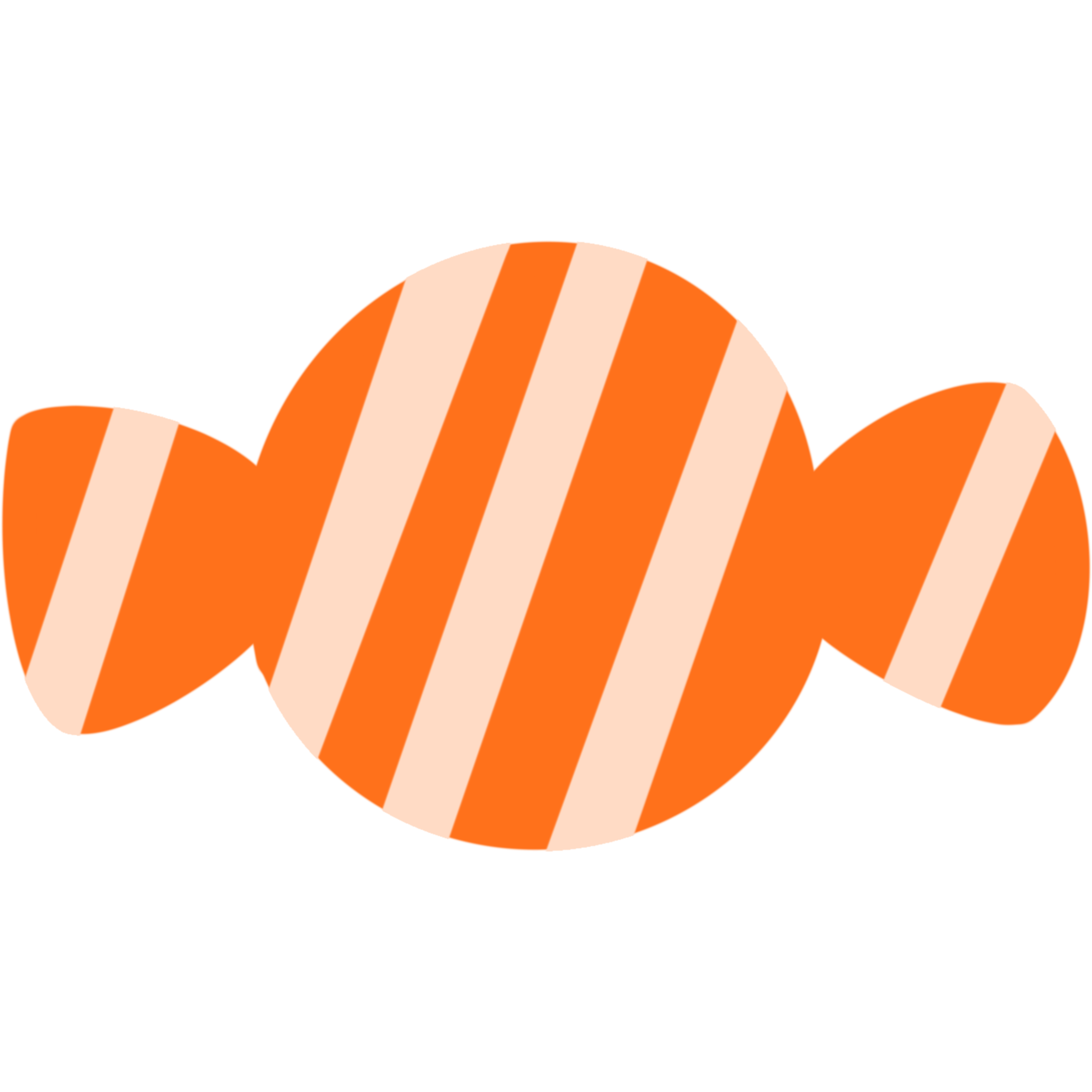 オレンジの飴玉のイラスト