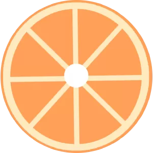 シンプルなオレンジの断面