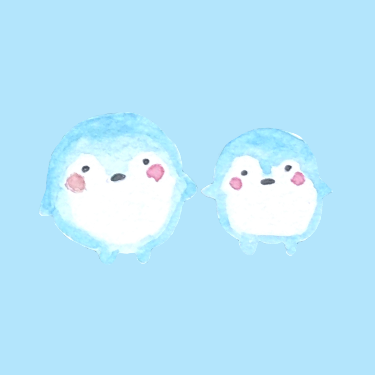 Parent et enfant pingouin