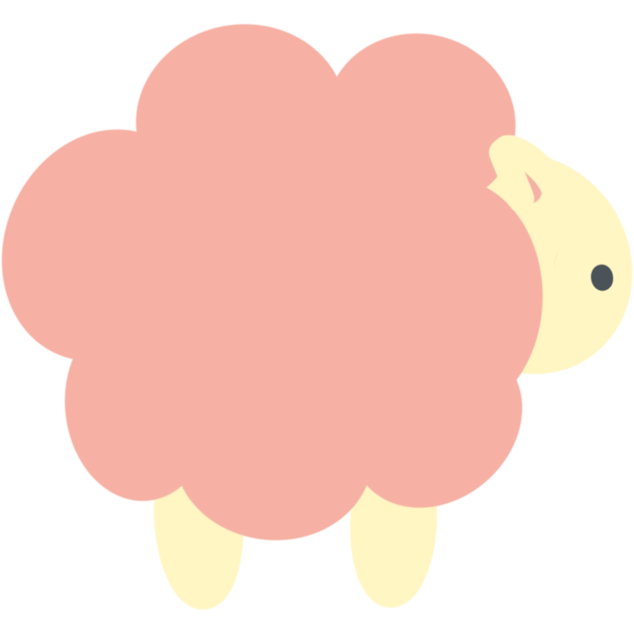 ピンクの羊のイラスト