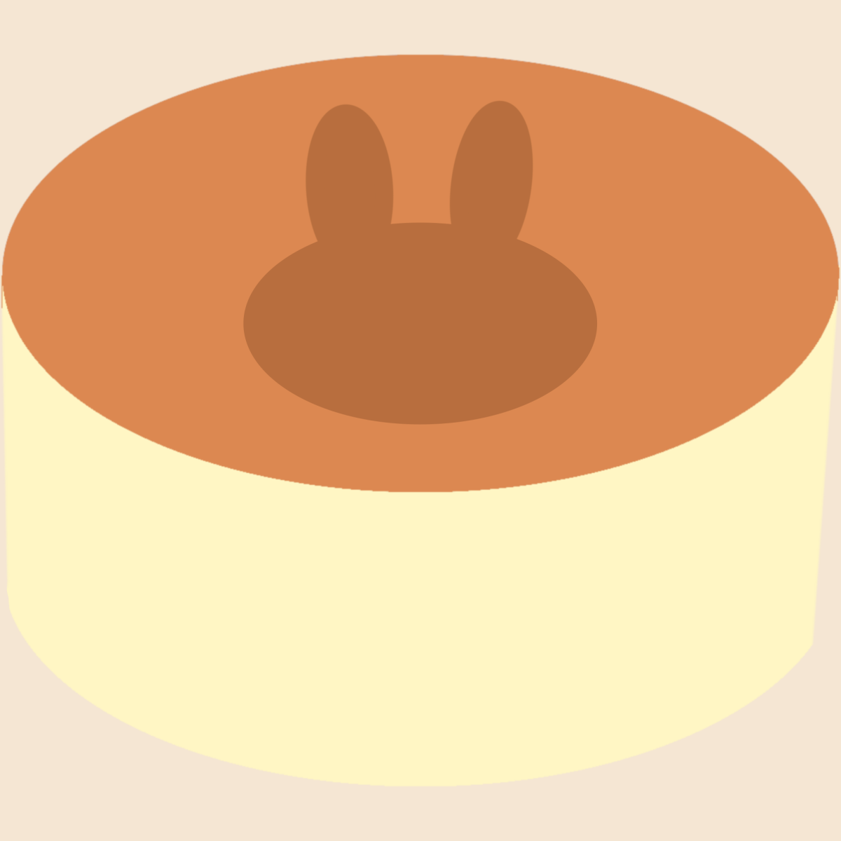 うさぎさんのスフレのイラスト