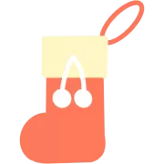 赤いクリスマスソックス