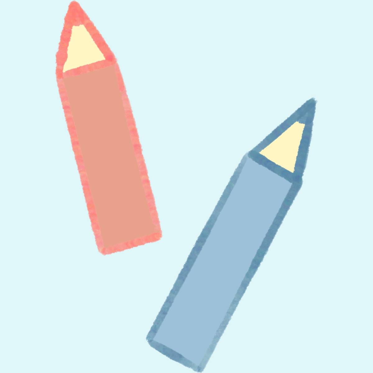 赤鉛筆と青鉛筆