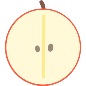 シンプルなリンゴの断面