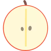 シンプルなリンゴの断面