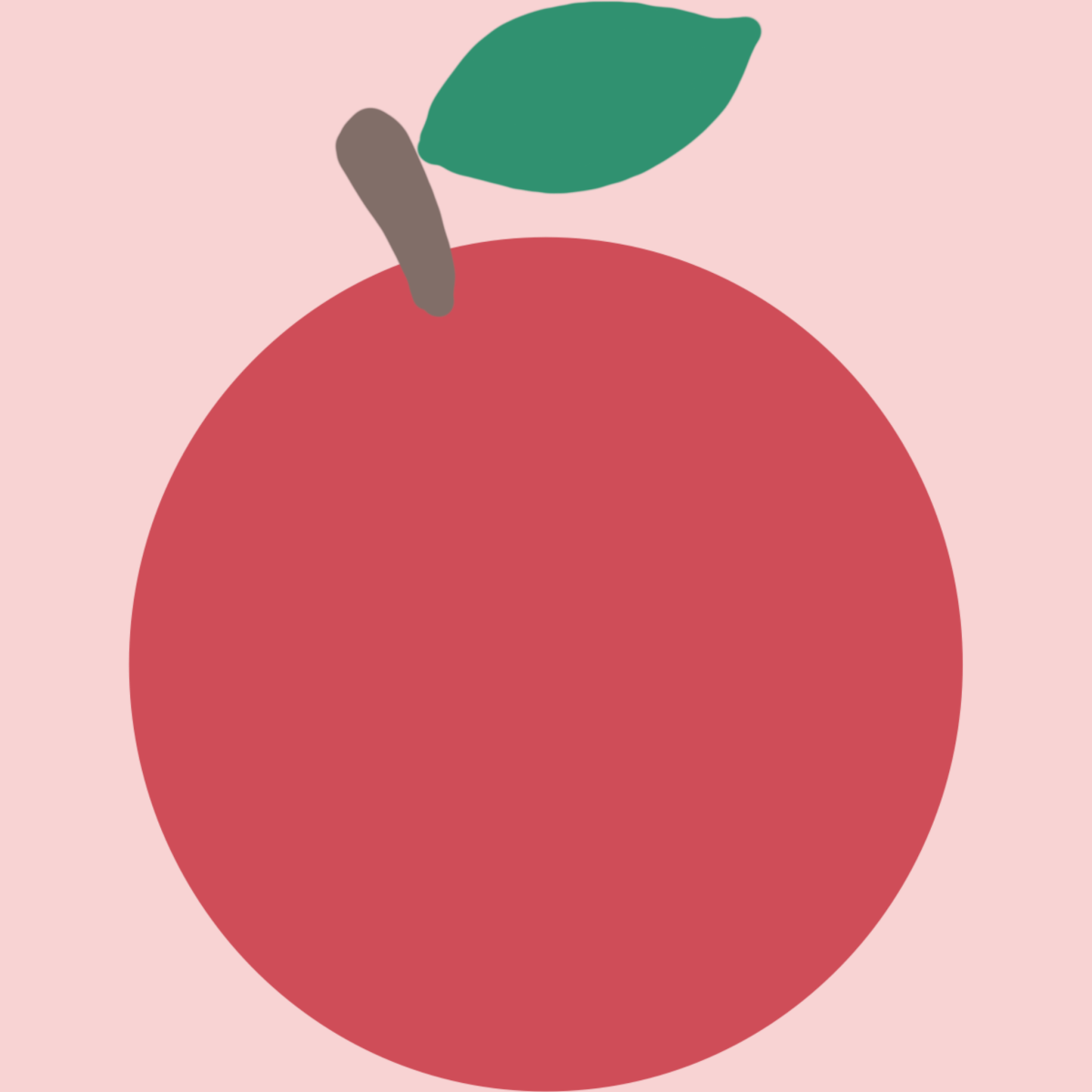 シンプルなリンゴのイラスト