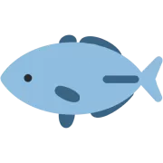 シンプルな青色の魚