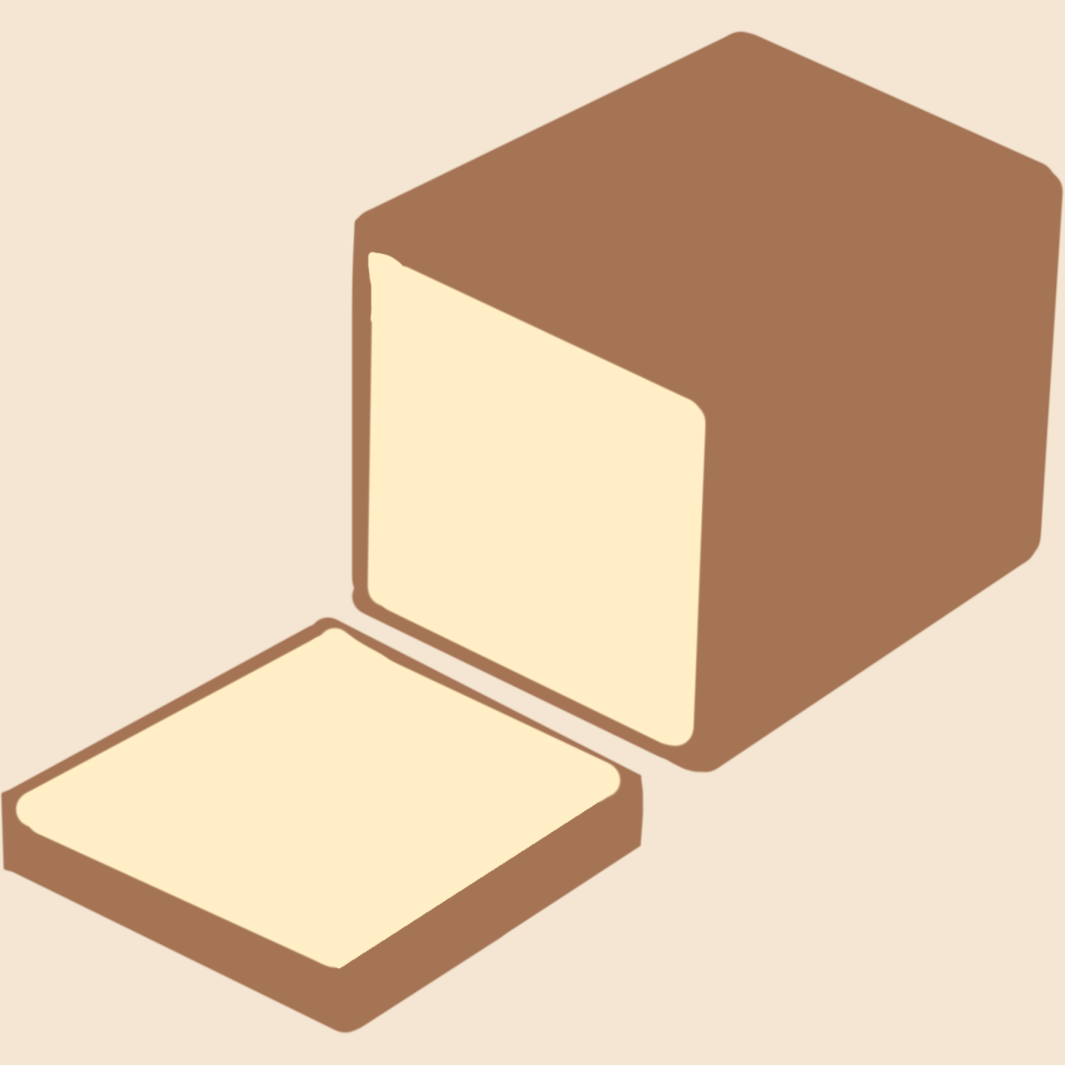 シンプルな食パンのイラスト