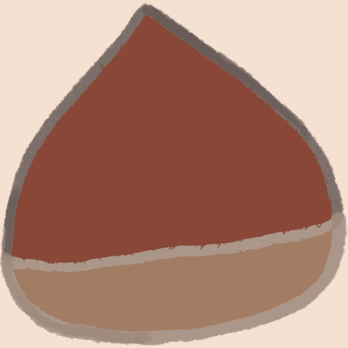 シンプルな栗のイラスト