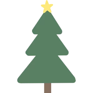 シンプルなクリスマスツリー