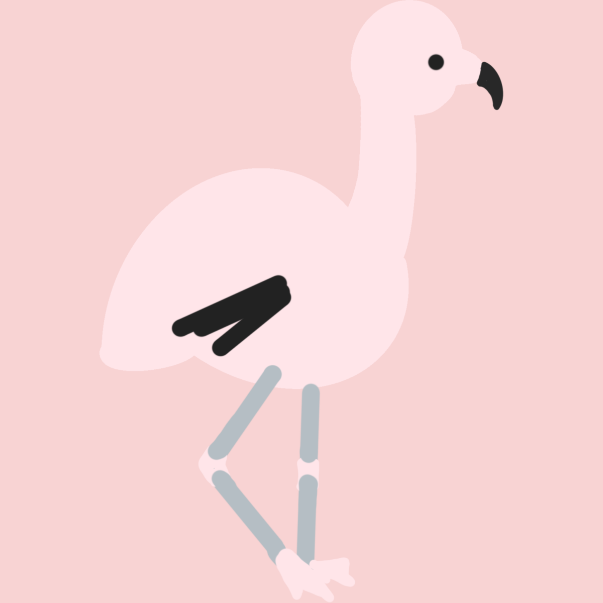 シンプルなフラミンゴのイラスト