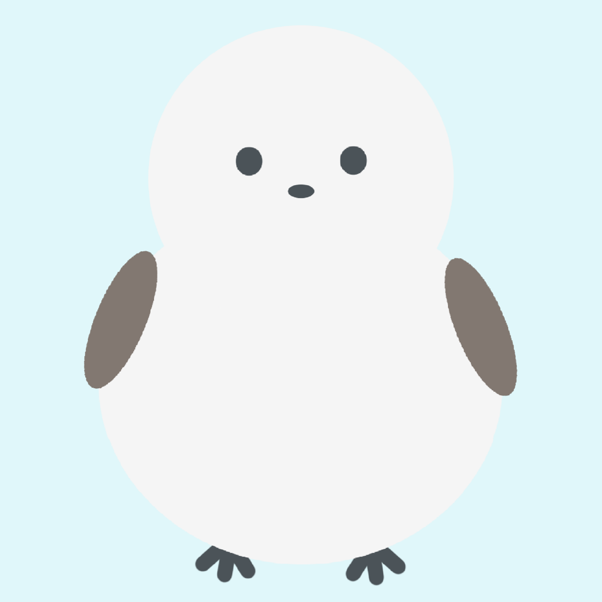 シンプルなシマエナガのイラスト