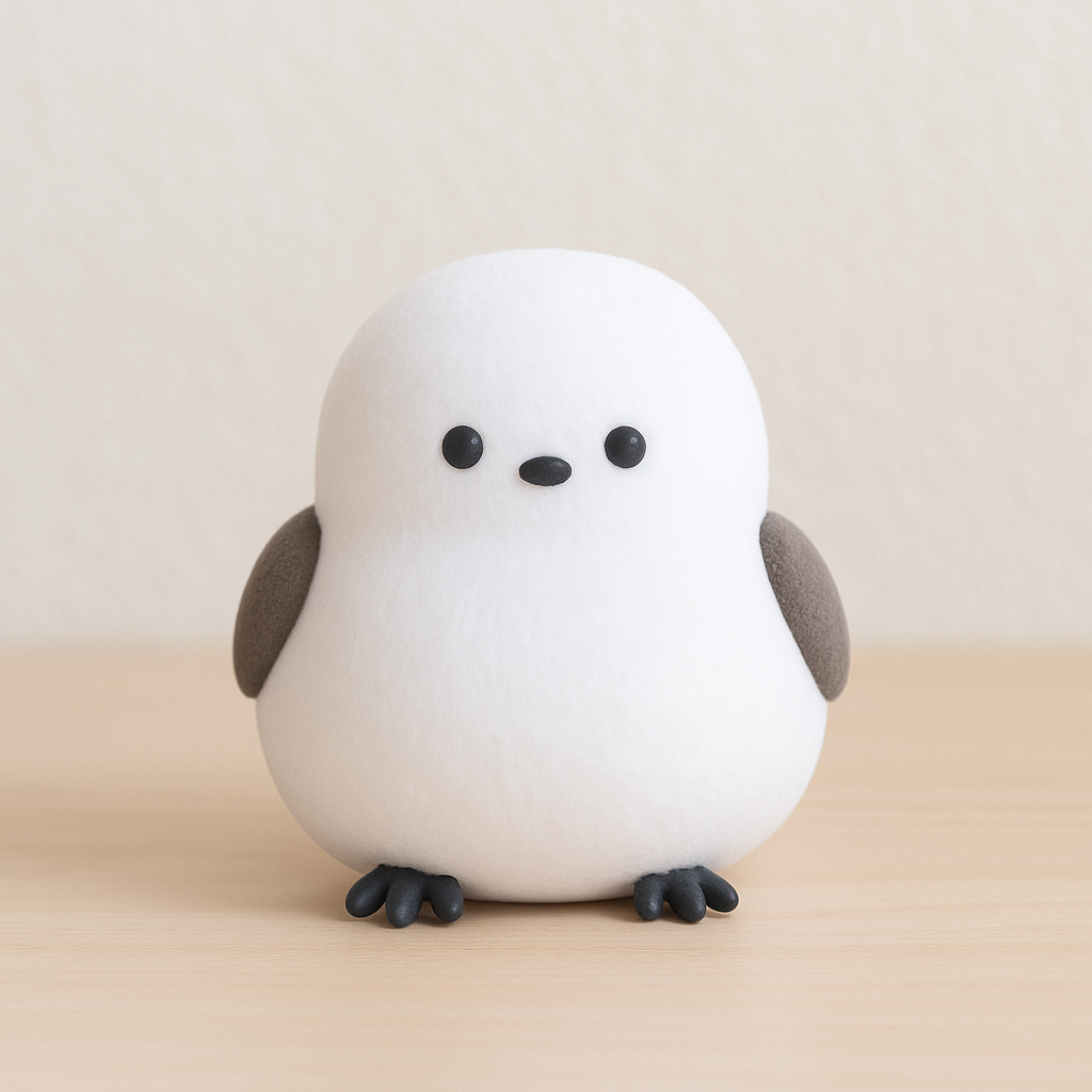 シンプルなシマエナガを使用したAI生成製品