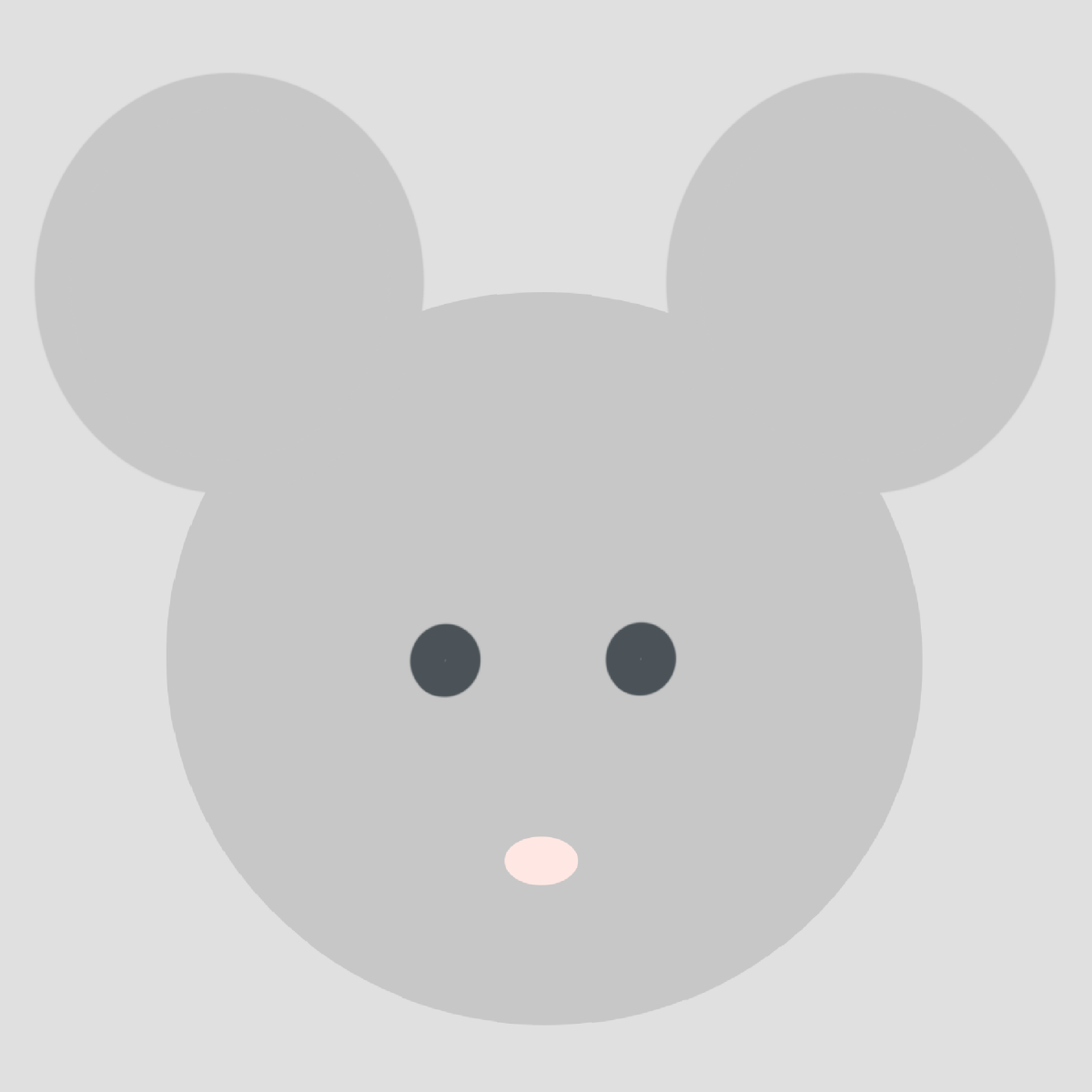 シンプルなねずみの顔