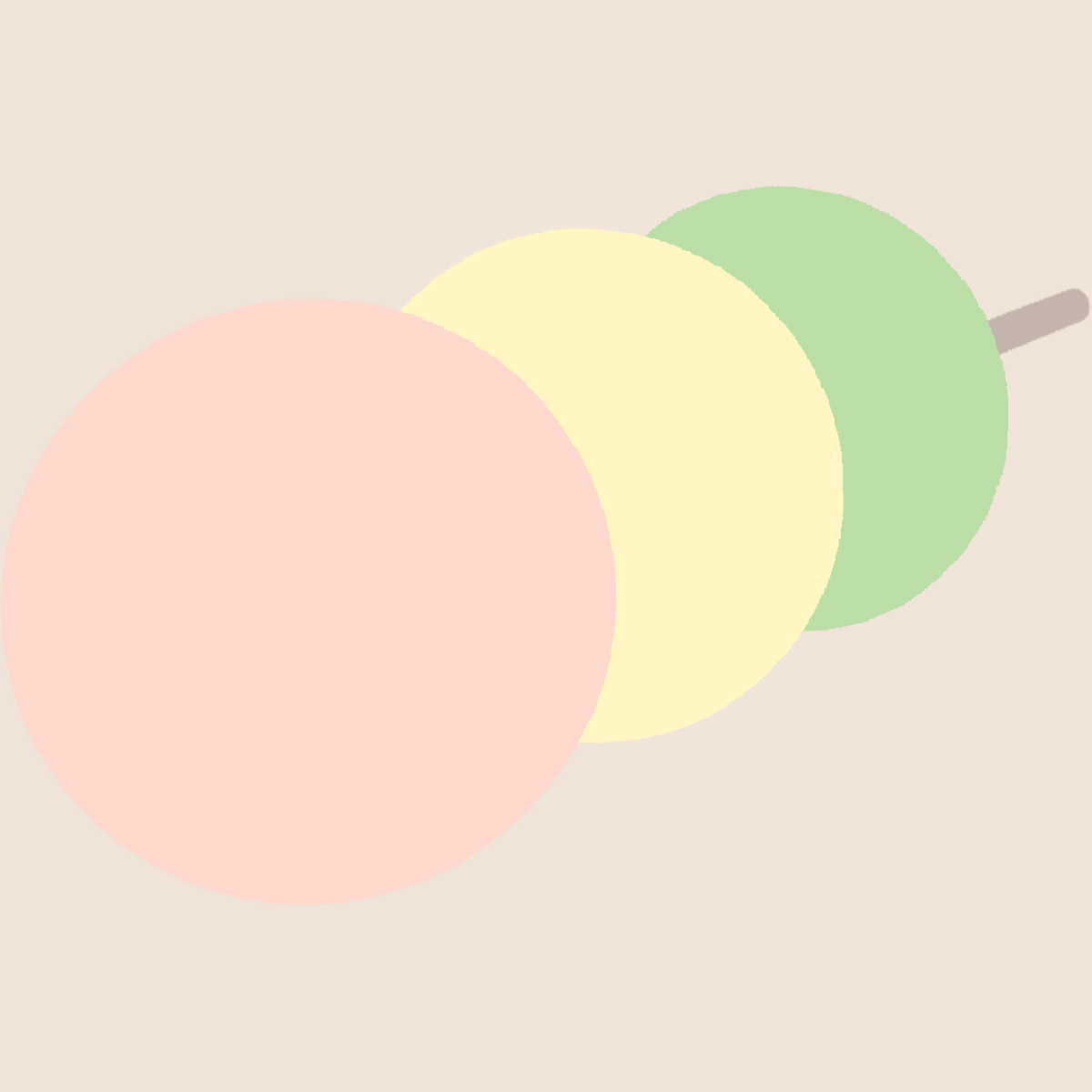 シンプルなお花見団子のイラスト