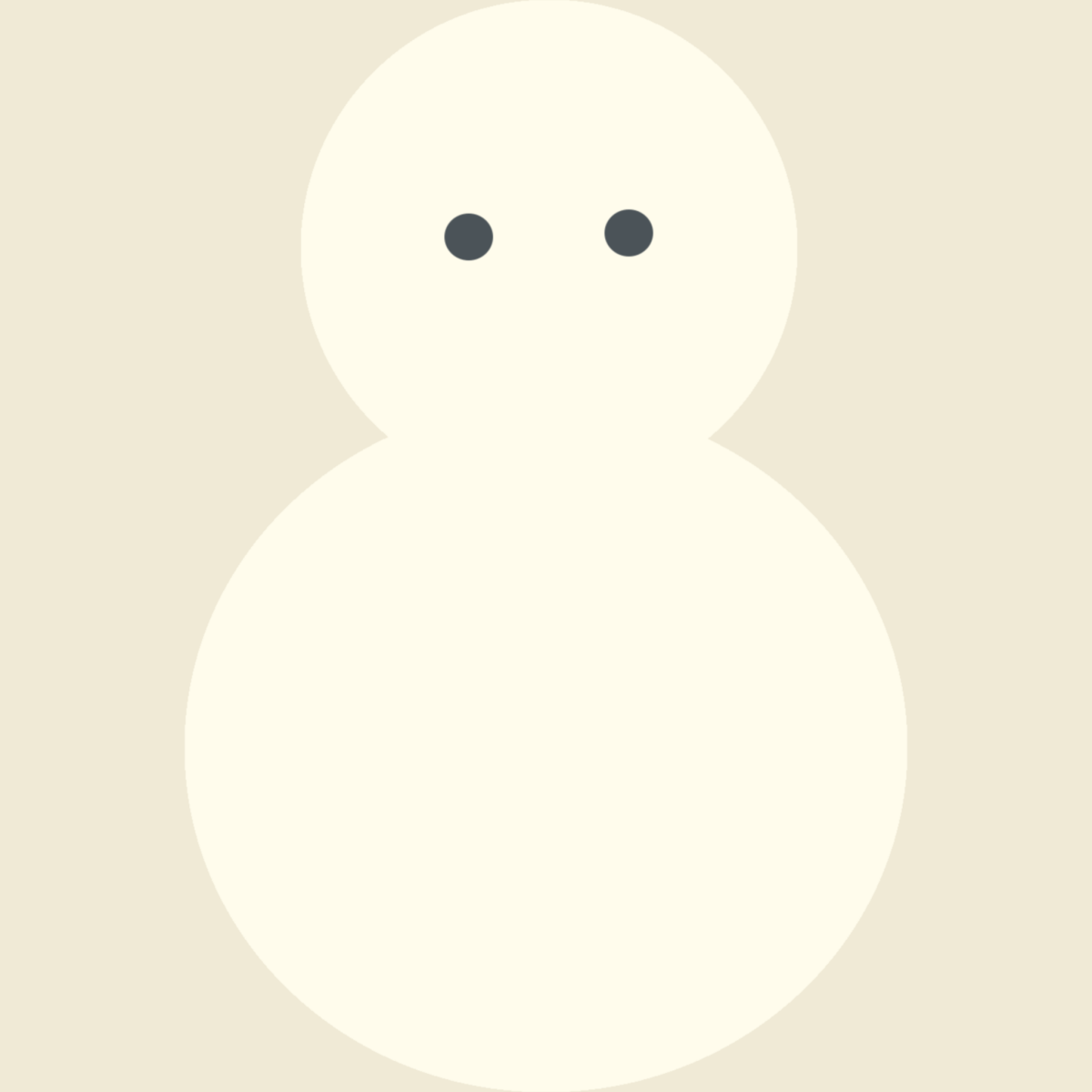 シンプルな雪だるま