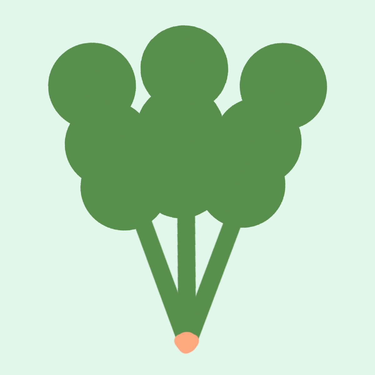 シンプルなほうれん草のイラスト