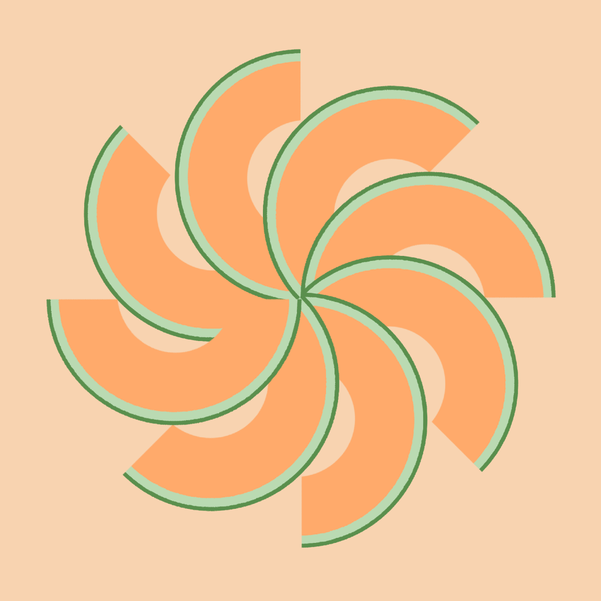 Beaucoup de melon coupé
