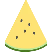 カットした黄色いスイカ