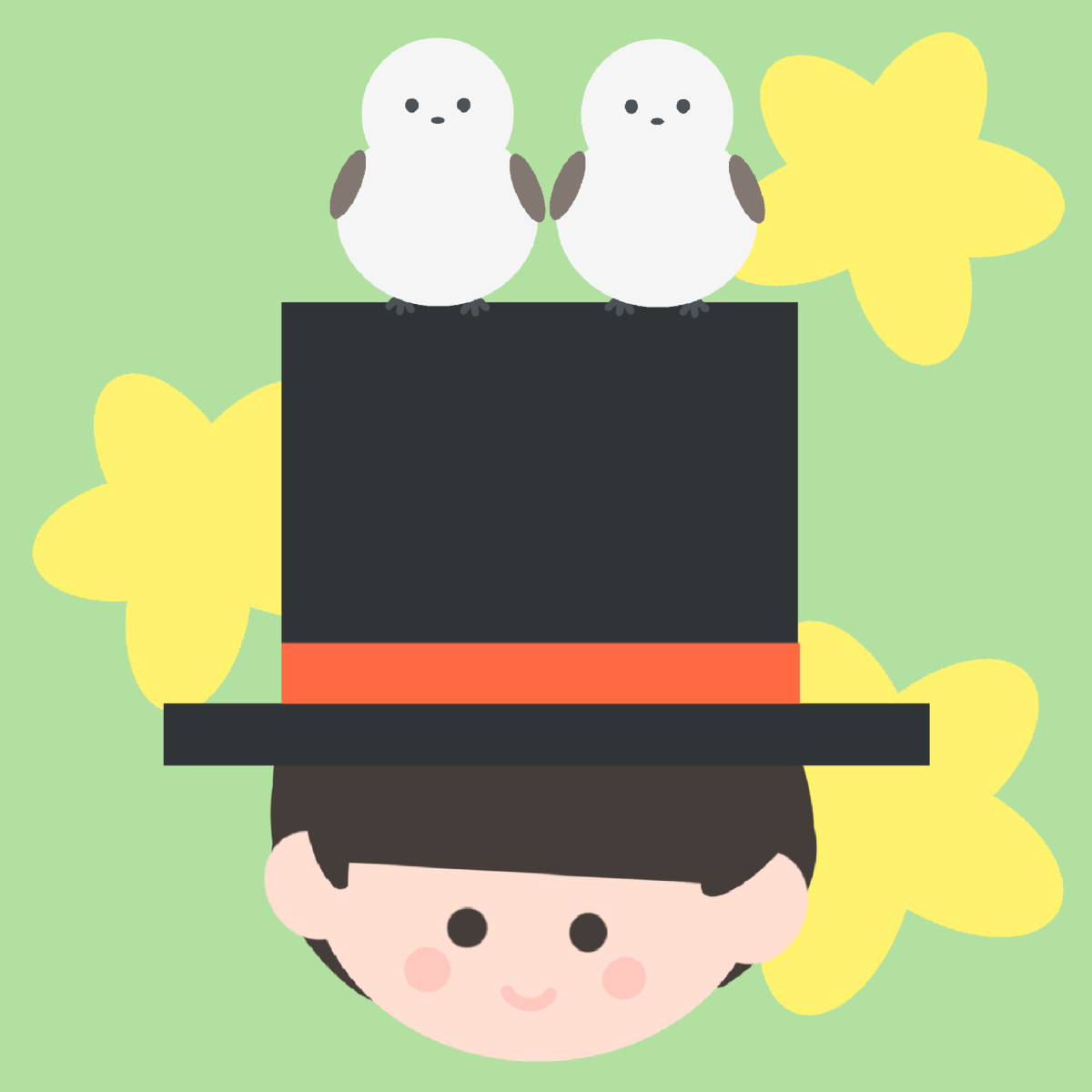 シルクハットの男の子のイラスト