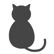 猫の後ろ姿（ベクターリメイク）