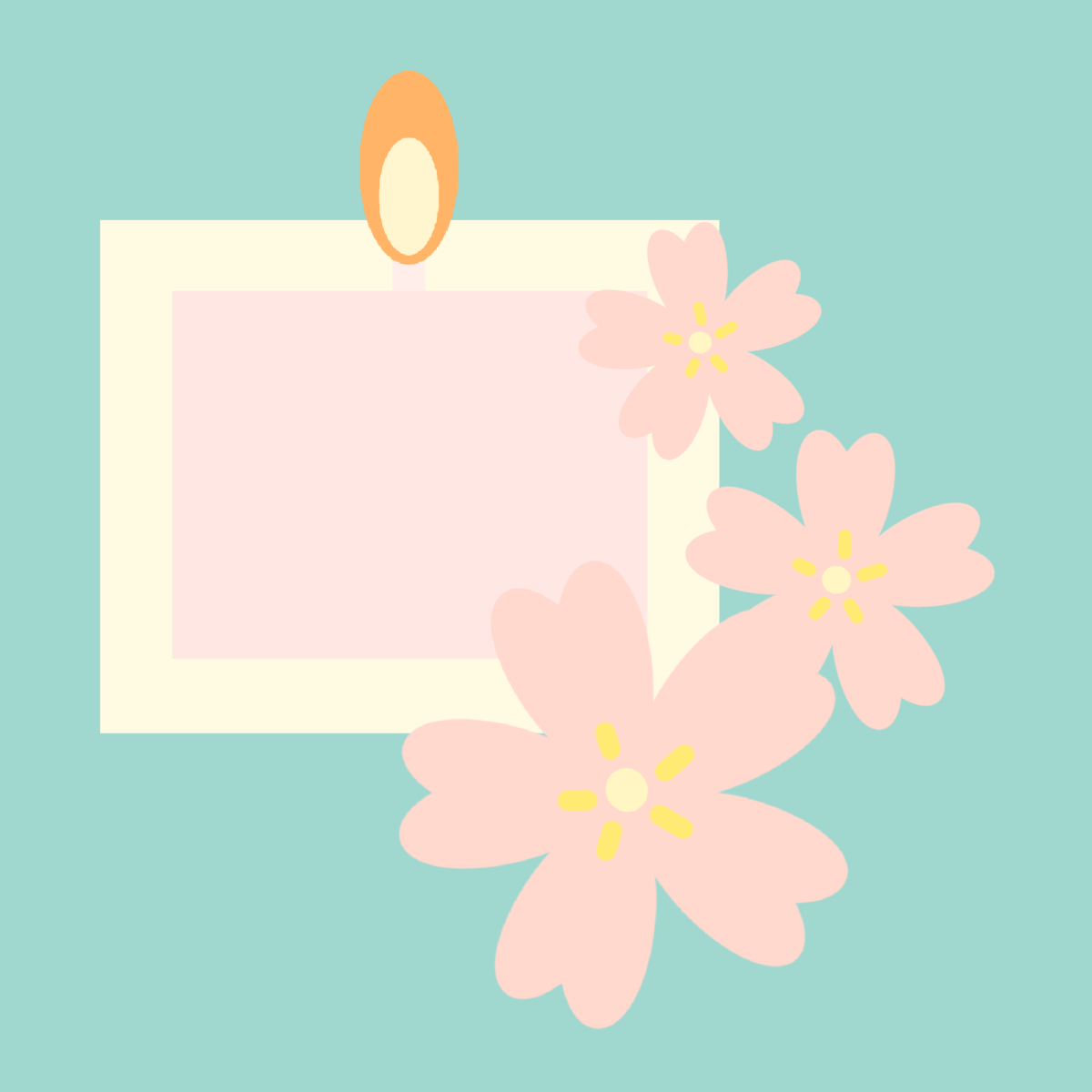 桜の香りのアロマキャンドル